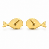 Pink Whale Earrings