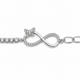 Infinity Butterfly CZ Adjustable Bracelet