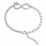 Infinity Butterfly CZ Adjustable Bracelet