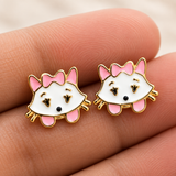 Kitty Bow Stud Earrings