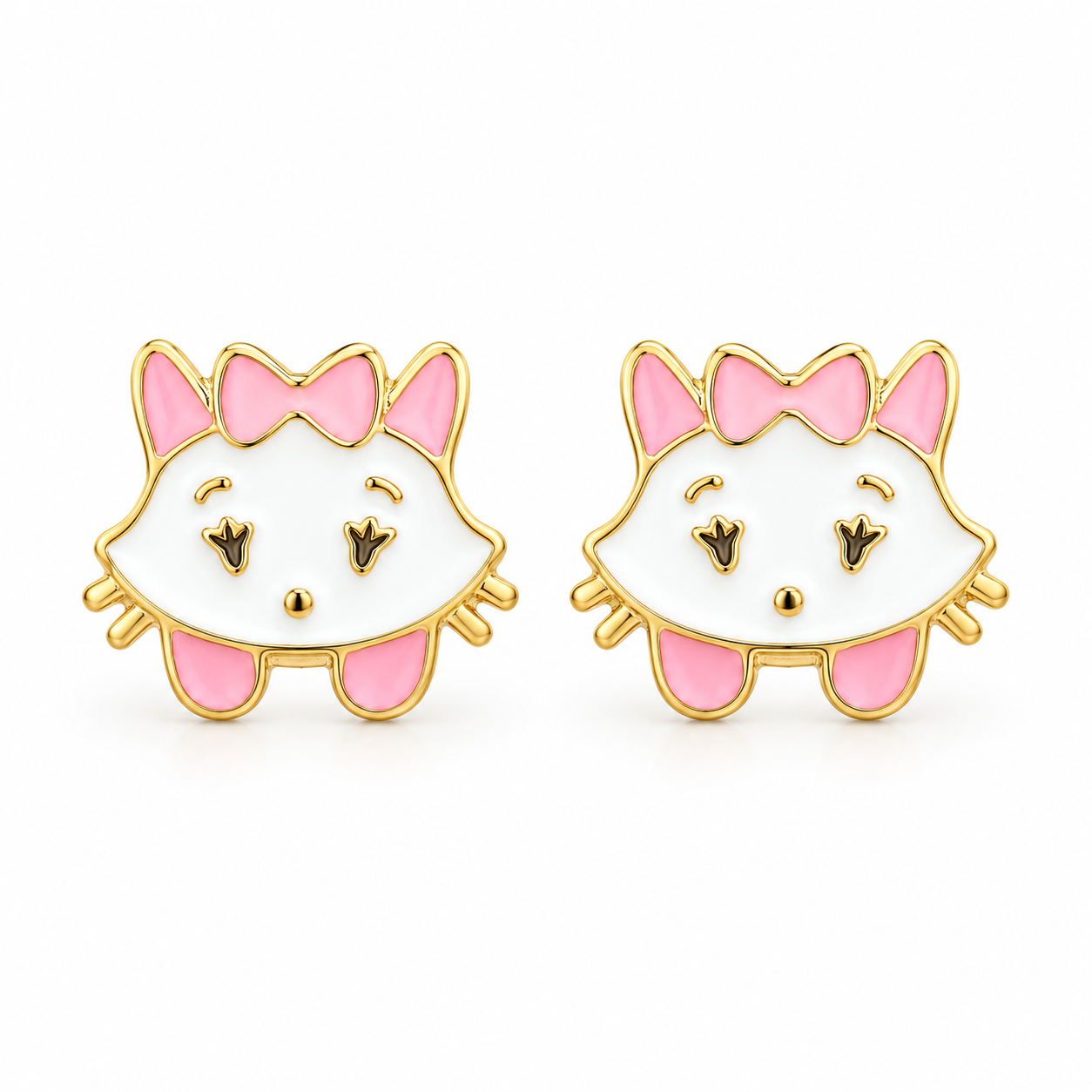 Kitty Bow Stud Earrings