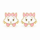 Kitty Bow Stud Earrings