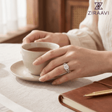 Leaf Solitaire Ring