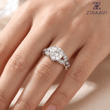 Leaf Solitaire Ring