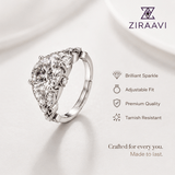 Leaf Solitaire Ring