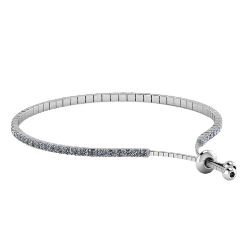 SparkleLine Silver Tennis Bracelet