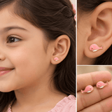 Pink Whale Earrings