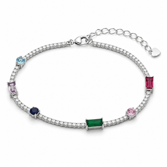 Rainbow Gemstone Tennis Bracelet
