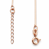 Rose Gold Tone Minimal Snake Chain Anklet with Adjustable Extension