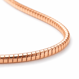 Rose Gold Tone Minimal Snake Chain Anklet with Adjustable Extension