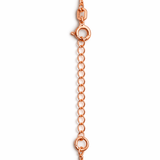 Rose Gold Tone Swan Heart Pendant Necklace with Sparkling Stones