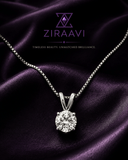 Round Solitaire Pendant Necklace