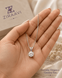 Round Solitaire Pendant Necklace