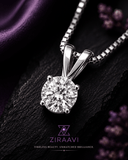 Round Solitaire Pendant Necklace