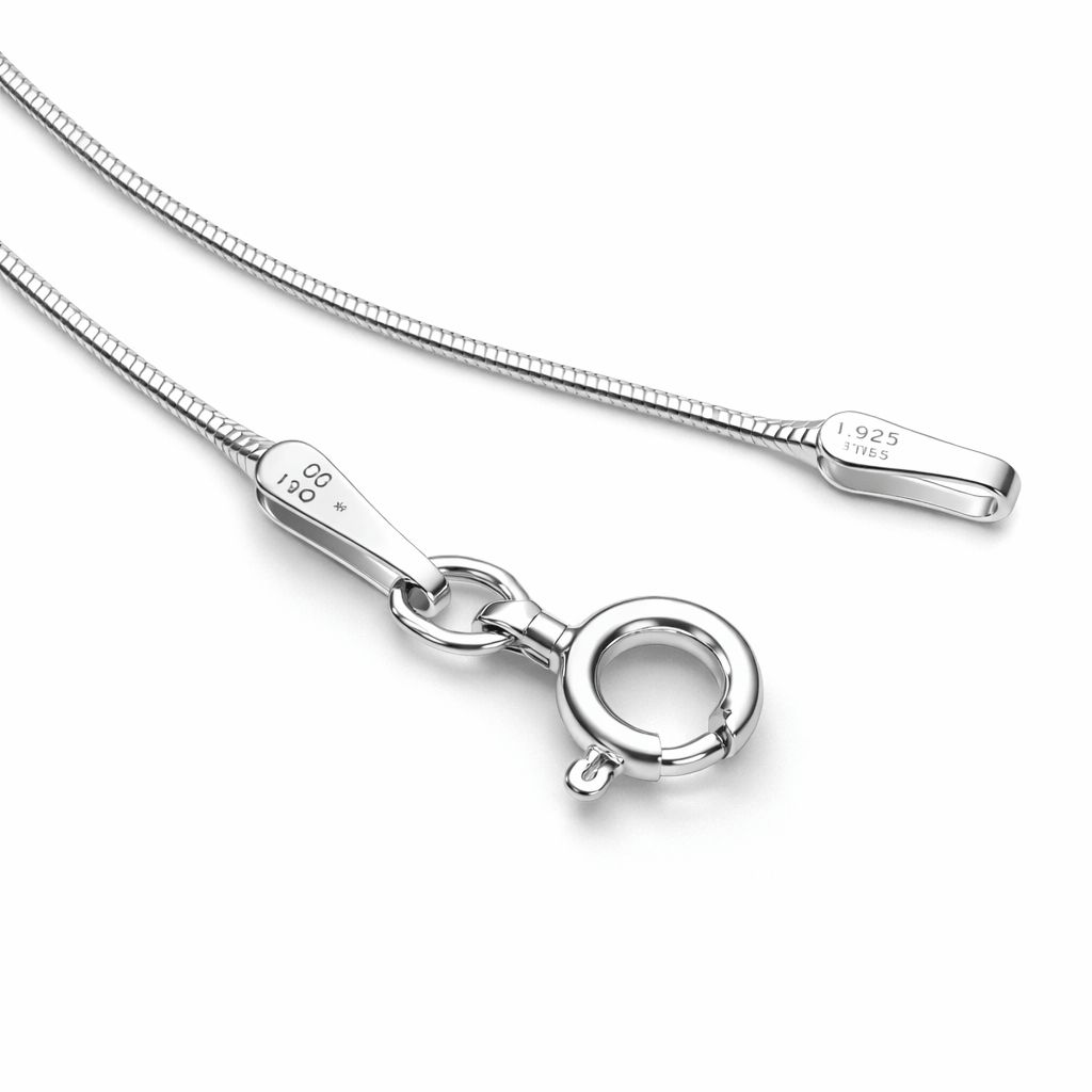 Silver Tone Box Snake Chain Minimal Sleek Smooth Everyday Wear Design