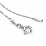 Silver Tone Box Snake Chain Minimal Sleek Smooth Everyday Wear Design
