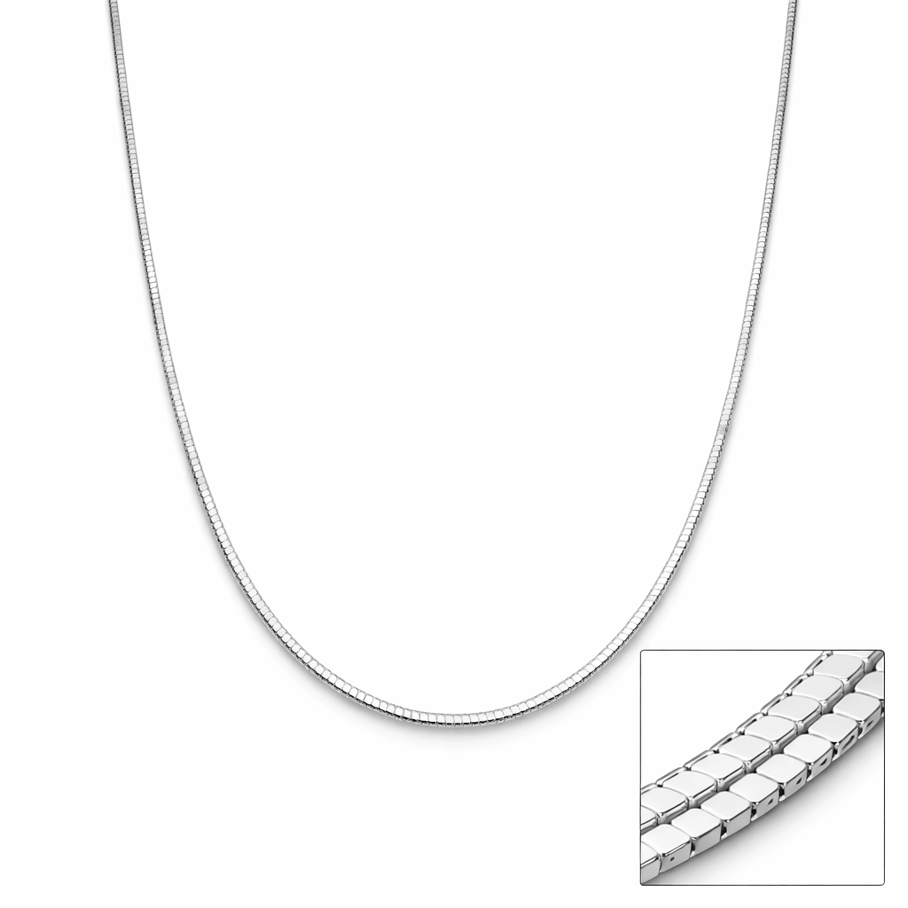 Silver Tone Box Snake Chain Minimal Sleek Smooth Everyday Wear Design