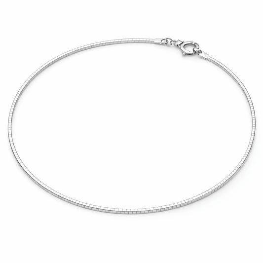 Silver Tone Minimal Box Chain Anklet with Sleek Modern Finish