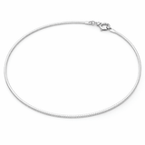 Silver Tone Minimal Box Chain Anklet with Sleek Modern Finish