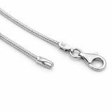 Silver Tone Textured Snake Chain Sleek Rounded Flexible High Shine Design