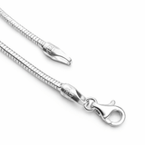 Silver Tone Thick Snake Chain Smooth Rounded Bold High Shine Design