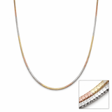 Tri Tone Snake Chain Sleek Minimal Multi Color Shine Chain Design