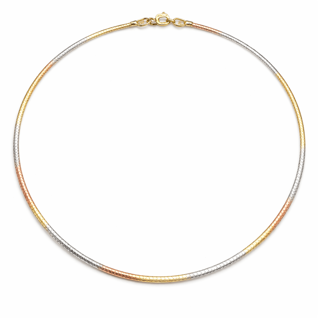Tri Tone Snake Chain Sleek Minimal Multi Color Shine Chain Design