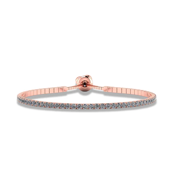Rosara Tennis Bracelet – Rose Gold & 925 Sterling Silver
