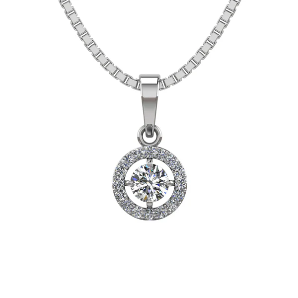 Celistra Halo Pendant – 925 Sterling Silver