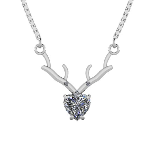 HeartAntler Pendant – 925 Sterling Silver