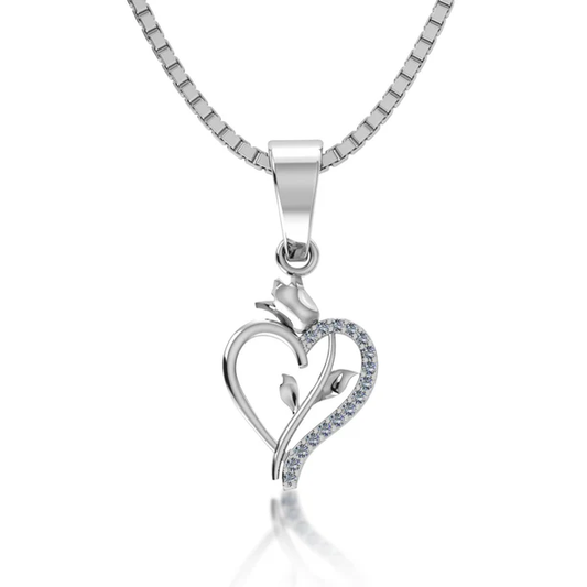 Roselle Heart Pendant – 925 Sterling Silver