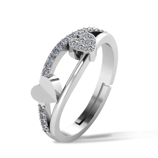 Zevara Heart Ring – 925 Sterling Silver