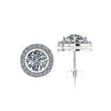 Original Zircon Solitaire 925 Sterling Silver Stud Earrings for Women and Girls