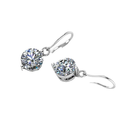 Solitaire Drizzle Drop 925 Sterling Silver Earrings
