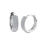 Charming Crystal 925 Silver Stud Earrings for Ladies
