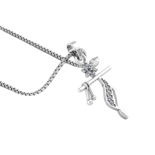 Shri Krishna Flute Pendant 925 Sterling Silver Necklace