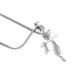 Shri Krishna Flute Pendant 925 Sterling Silver Necklace