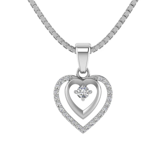 Eterna | Minimalist Double Heart Necklace in 925 Silver