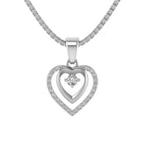Eterna | Minimalist Double Heart Necklace in 925 Silver