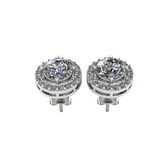 Original Zircon Solitaire 925 Sterling Silver Stud Earrings for Women and Girls