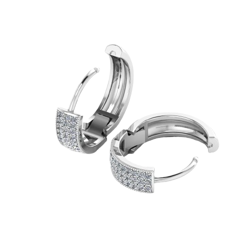 Charming Crystal 925 Silver Stud Earrings for Ladies
