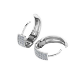 Charming Crystal 925 Silver Stud Earrings for Ladies