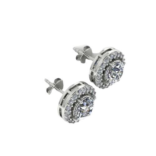 Original Zircon Solitaire 925 Sterling Silver Stud Earrings for Women and Girls
