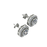 Original Zircon Solitaire 925 Sterling Silver Stud Earrings for Women and Girls
