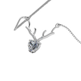 Deer Heart 925 Sterling Silver Pendant for Ladies
