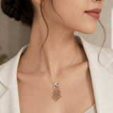 Dual Tone Eagle Feather Necklace