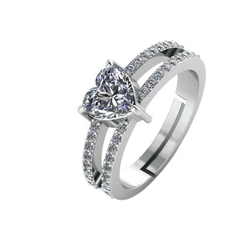 RoyalHeart Silver Ring